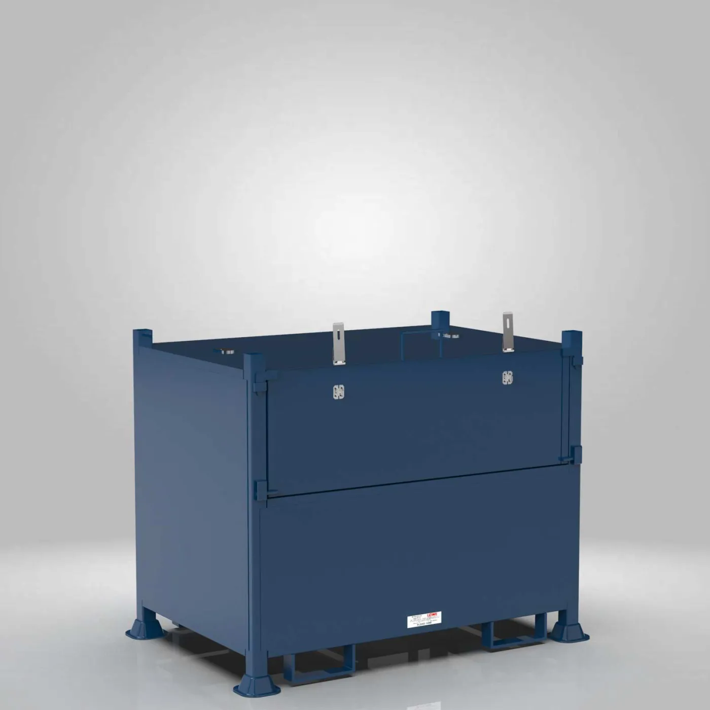 Lockable site stillage in RAL 5017 blue