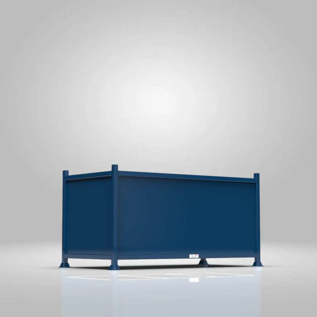 Fixed Internal Partition Sheeted Metal Stillage view 3