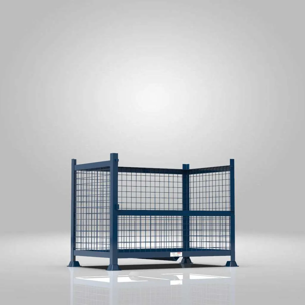 Load King Mesh Stillage with Half Drop Front view 3