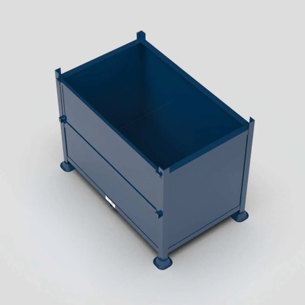 Load King Half Drop Front Sheeted Metal Stillage view 2