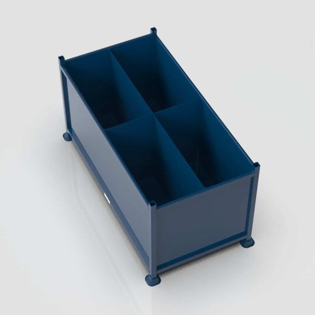 Sheeted Metal Stillage with Removable Insert Partitions view 6