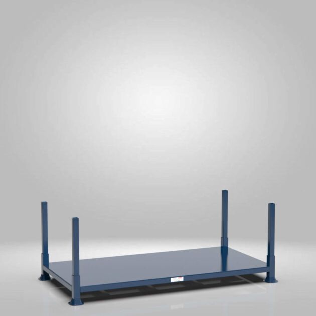 Load King Metal Post Pallet with Removable Posts and Solid Base